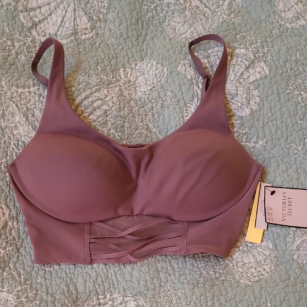 Victoria's Secret Allegro Medium Support Sport Dusty Purple Bra